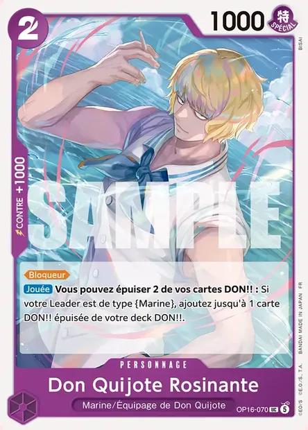Don Quijote Rosinante, carte One Piece OP16-070 — extension L'HEURE DE LA BATAILLE DÉCISIVE