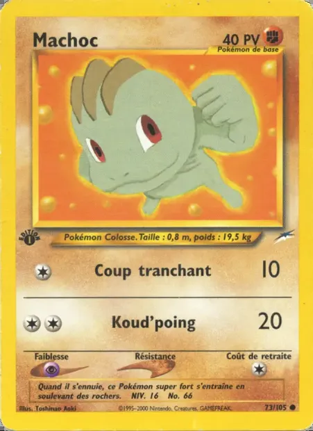 Machoc, carte Pokémon NDE 73 — extension Neo Destiny