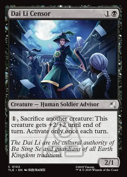 Dai Li Censor, Magic card TLE 102 — Avatar: The Last Airbender Eternal set