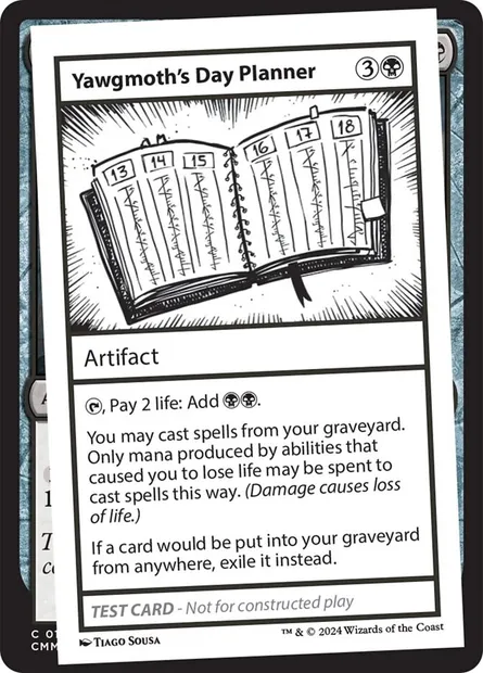 Yawgmoth's Day Planner, carte Magic MB2 555 — extension Mystery Booster 2