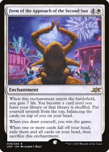 Form of the Approach of the Second Sun, Magic card UNF 9 — Unfinity set
