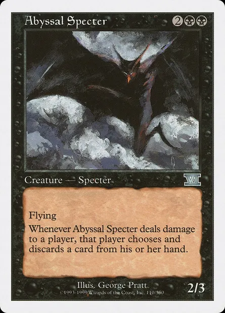 Abyssal Specter, Magic card 6ED 110 — Classic Sixth Edition set