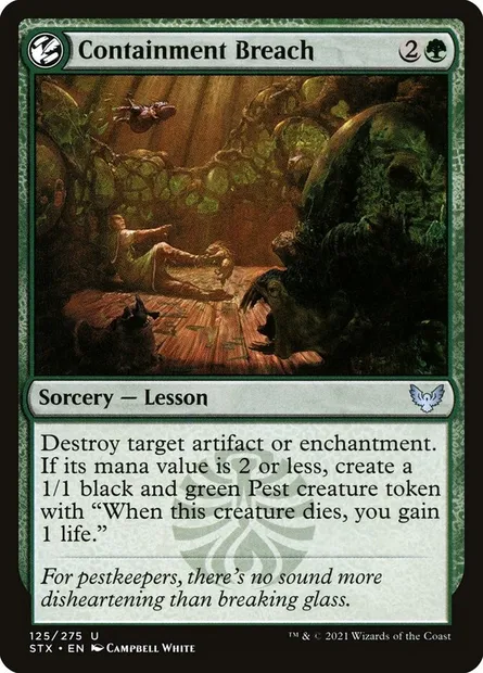 Containment Breach, Magic card STX 125 — Strixhaven: School of Mages set