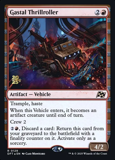 Gastal Thrillroller, Magic card PDFT 129s — Aetherdrift Promos set