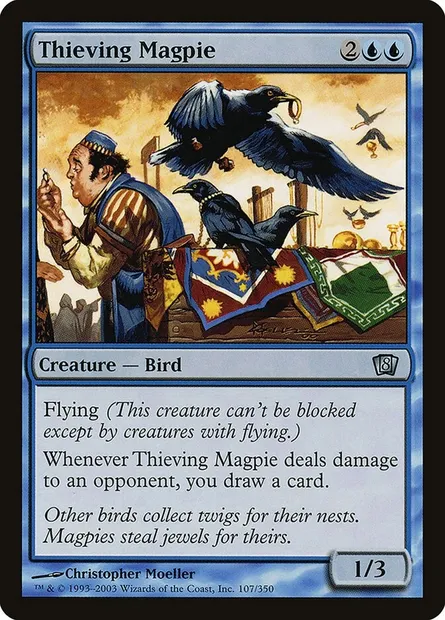 Pie voleuse, carte Magic 8ED 107★ — extension Huitième Edition