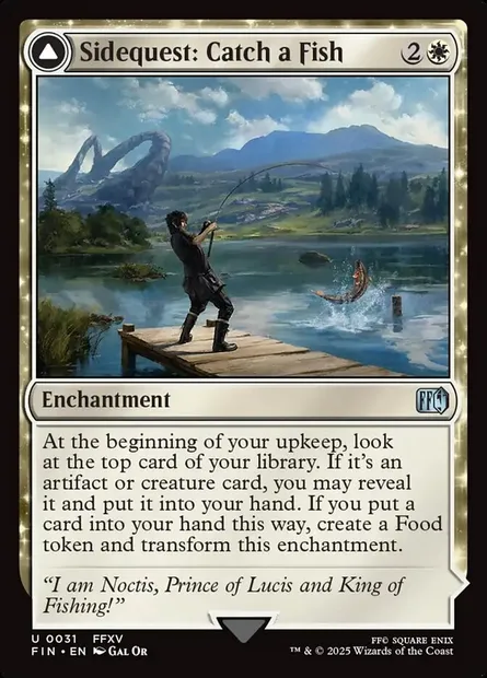 Sidequest: Catch a Fish // Cooking Campsite, Magic card FIN 31 — Final Fantasy set