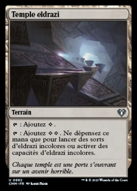 Temple eldrazi, carte Magic CMM 992 — extension Commander Masters