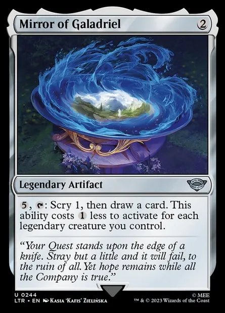 Mirror of Galadriel, Magic card LTR 244 — The Lord of the Rings: Tales of Middle-earth set