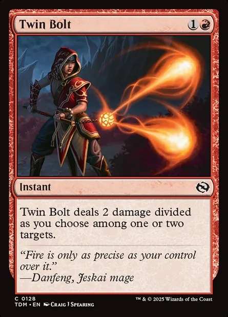 Twin Bolt, Magic card TDM 128 — Tarkir: Dragonstorm set