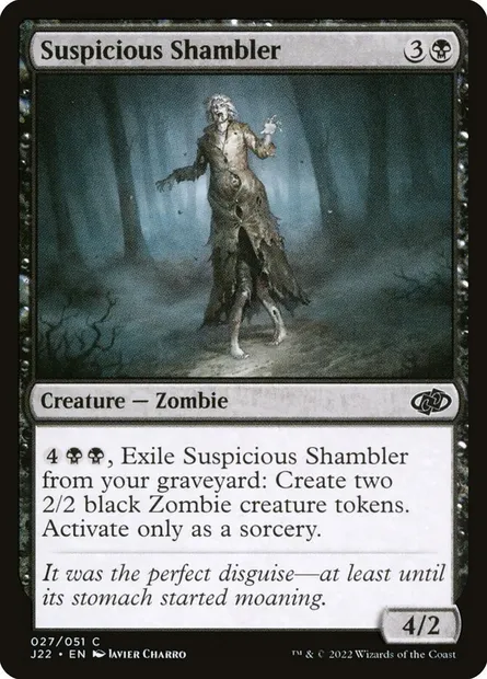 Suspicious Shambler, Magic card J22 27 — Jumpstart 2022 set