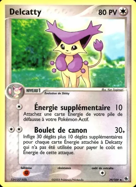 Delcatty, carte Pokémon RS 29 — extension EX Rubis & Saphir