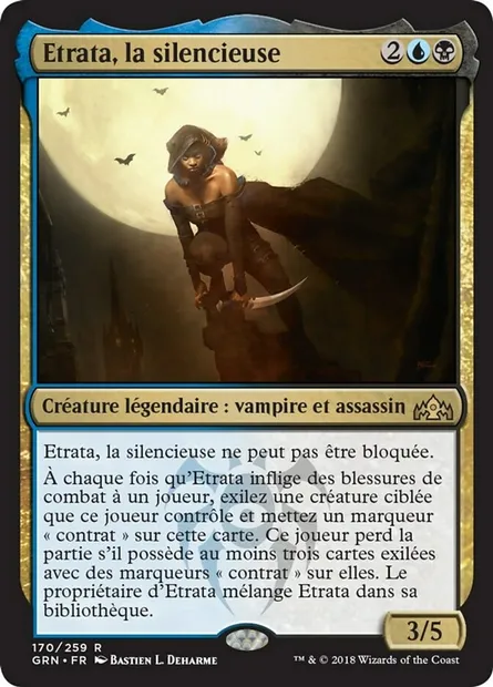 Etrata, la silencieuse, carte Magic GRN 170 — extension Les Guildes de Ravnica
