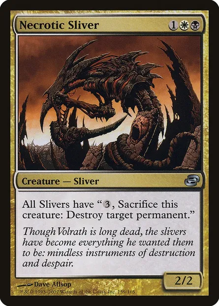 Necrotic Sliver, Magic card PLC 159 — Planar Chaos set