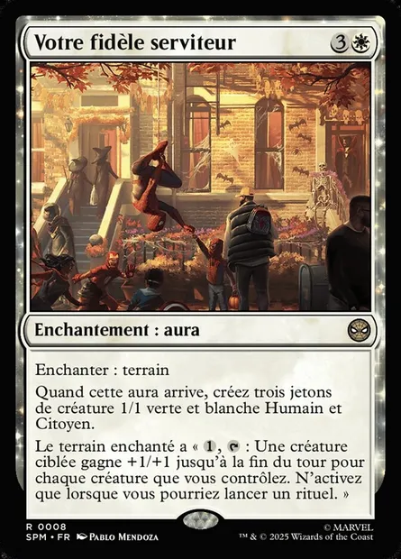 Votre fidèle serviteur, carte Magic SPM 8 — extension Marvel's Spider-Man
