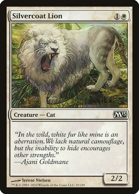 Silvercoat Lion, Magic card M13 35 — Magic 2013 set