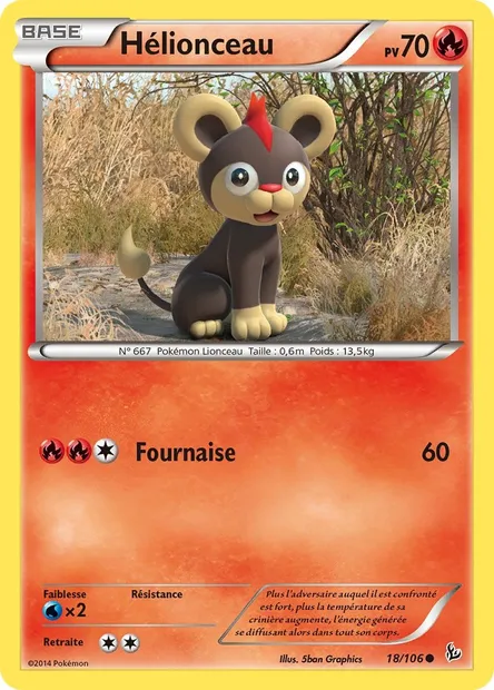 Hélionceau, carte Pokémon FLF 18 — extension Étincelles