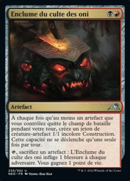 Enclume du culte des oni, carte Magic NEO 230 — extension Kamigawa: La Dynastie Néon