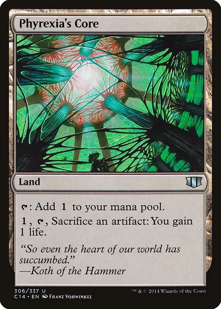 Phyrexia's Core, Magic card C14 306 — Commander 2014 set