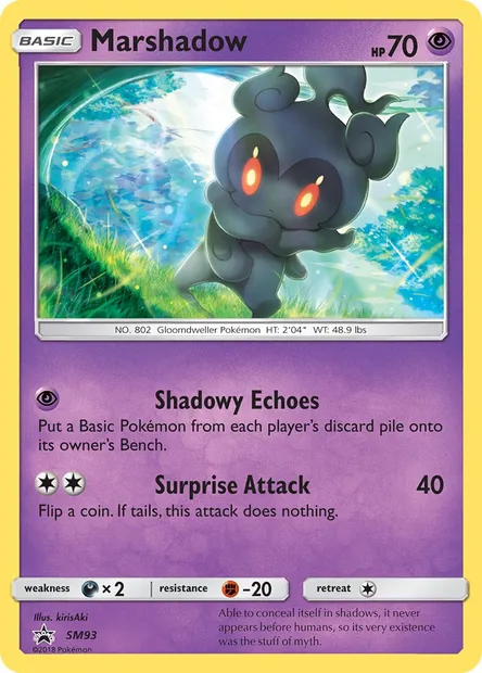 Marshadow, carte Pokémon SM 93 — extension Promo SM