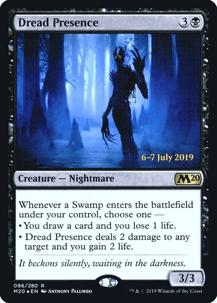 Dread Presence, Magic card PM20 96s — Core Set 2020 Promos set