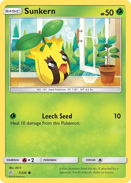Sunkern, Pokémon card CEC 7 — Cosmic Eclipse set