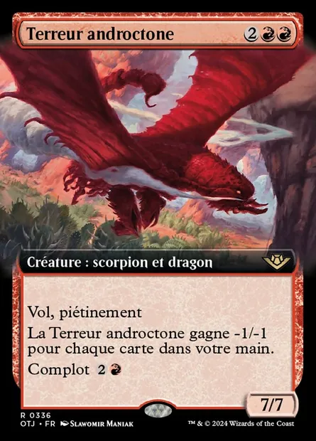 Terreur androctone, carte Magic OTJ 336 — extension Outlaws of Thunder Junction