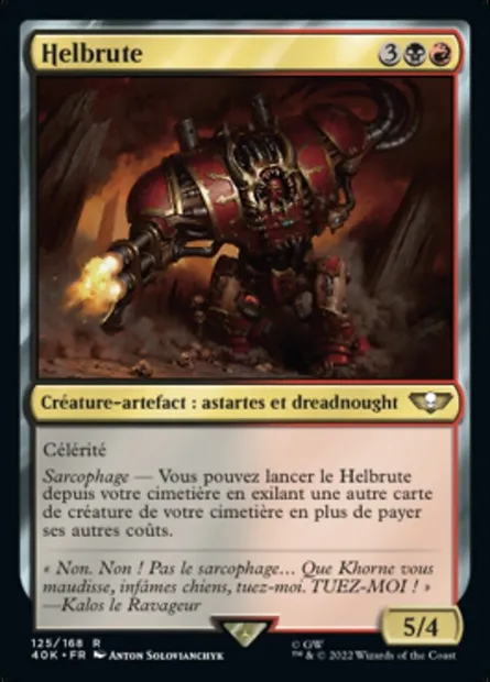 Helbrute, carte Magic 40K 125 — extension Warhammer 40,000 Commander
