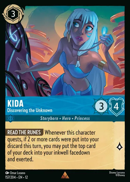 Kida - Discovering the Unknown, Disney Lorcana card CH12-157 — Wilds Unknown set