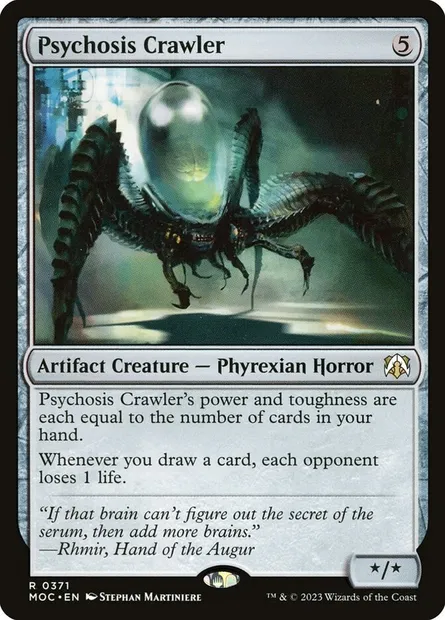 Psychosis Crawler, Magic card MOC 371 — March of the Machine Commander set