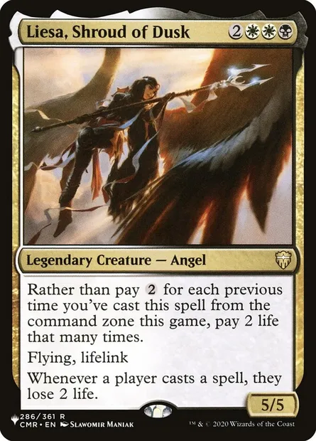 Liesa, Shroud of Dusk, Magic card PLST CMR-286 — The List set