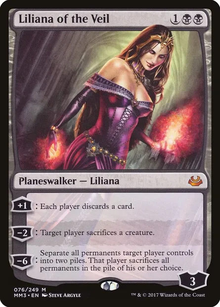Liliana of the Veil, Magic card MM3 76 — Modern Masters 2017 set
