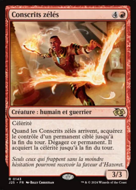 Conscrits zélés, carte Magic J25 143 — extension Foundations Jumpstart
