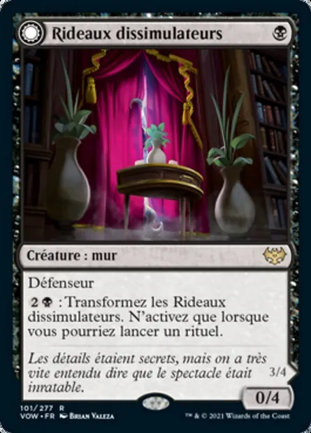 Rideaux dissimulateurs // Œil révélateur, carte Magic VOW 101 — extension Innistrad : noce écarlate