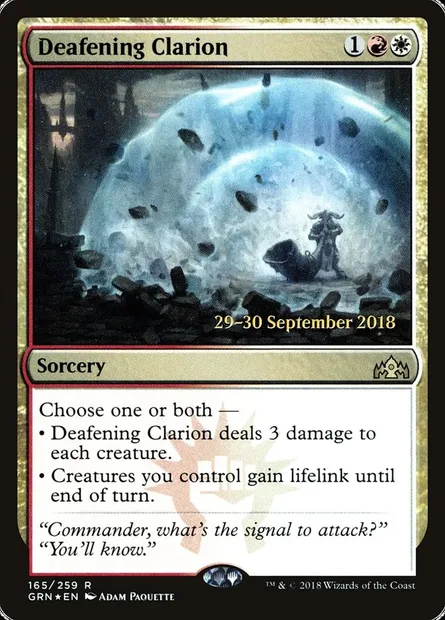 Clairon assourdissant, carte Magic PGRN 165s — extension Guilds of Ravnica Promos
