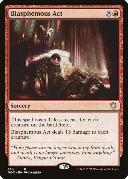 Blasphemous Act, Magic card VOC 143 — Crimson Vow Commander set