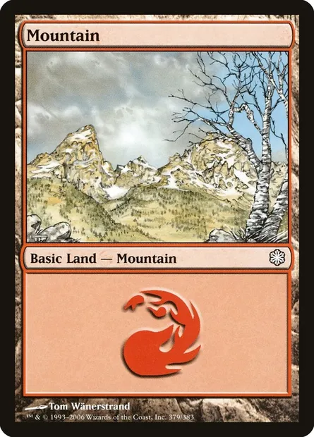 Mountain, Magic card CST 379 — Coldsnap Theme Decks set
