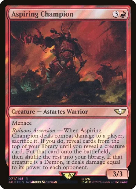 Aspiring Champion, Magic card 40K 71★ — Warhammer 40,000 Commander set