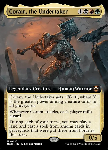 Coram, the Undertaker, Magic card M3C 27 — Modern Horizons 3 Commander set