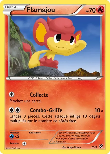 Flamajou, carte Pokémon KSS 7 — extension Bienvenue à Kalos
