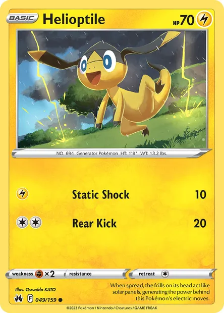 Helioptile, Pokémon card CRZ 049 — Crown Zenith set