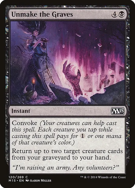 Unmake the Graves, Magic card M15 120 — Magic 2015 set