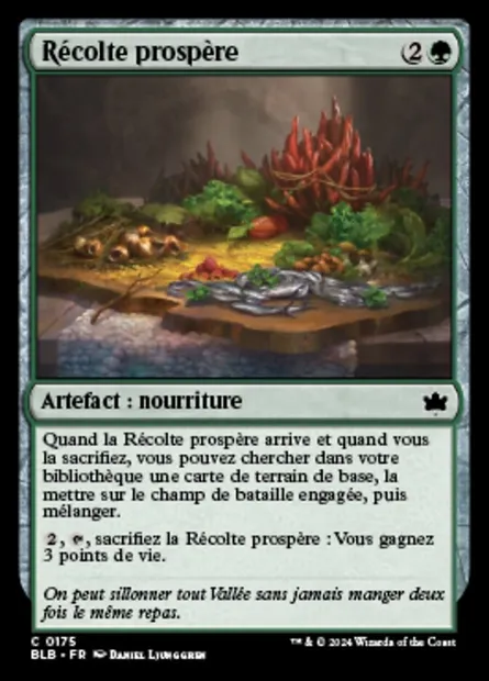 Récolte prospère, carte Magic BLB 175 — extension Bloomburrow
