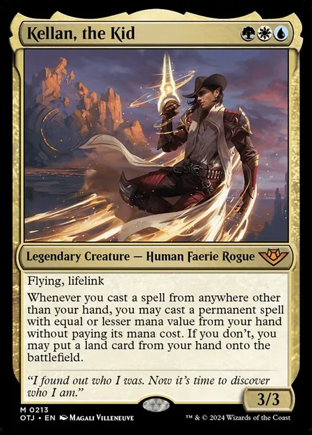 Kellan, the Kid, Magic card OTJ 213 — Outlaws of Thunder Junction set