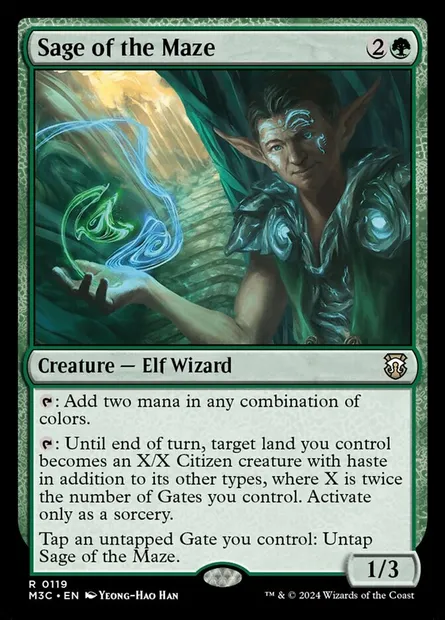 Sage of the Maze, Magic card M3C 119 — Modern Horizons 3 Commander set