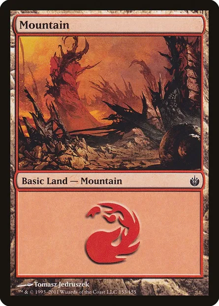 Mountain, Magic card MBS 153 — Mirrodin Besieged set