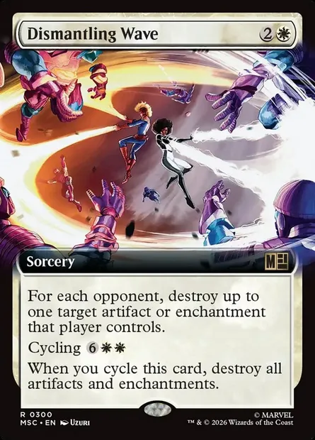 Dismantling Wave, Magic card MSC 300 — Marvel Super Heroes Commander set