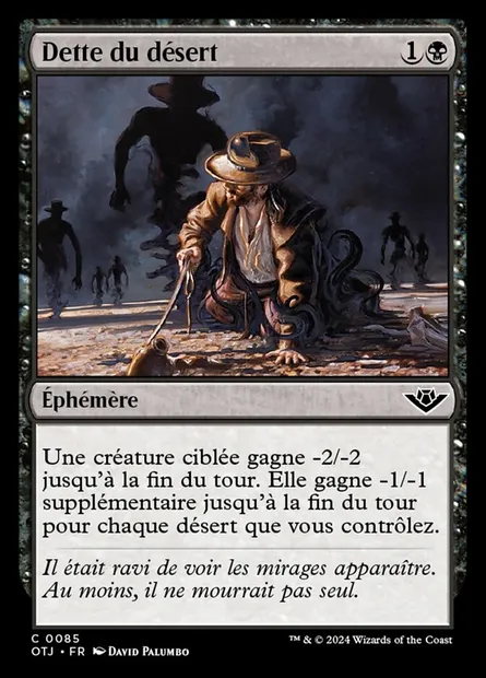 Dette du désert, carte Magic OTJ 85 — extension Outlaws of Thunder Junction