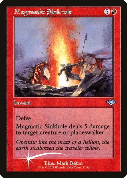 Magmatic Sinkhole, Magic card H1R 17 — Modern Horizons 1 Timeshifts set