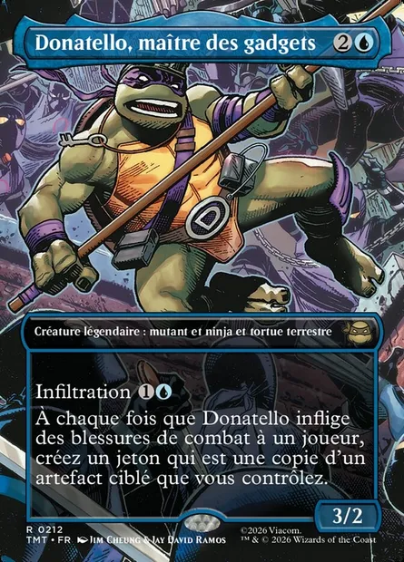 Donatello, maître des gadgets, carte Magic TMT 212 — extension Teenage Mutant Ninja Turtles