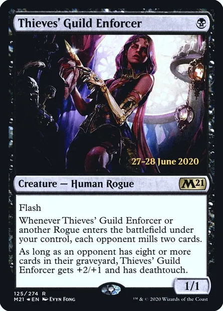 Thieves' Guild Enforcer, Magic card PM21 125s — Core Set 2021 Promos set